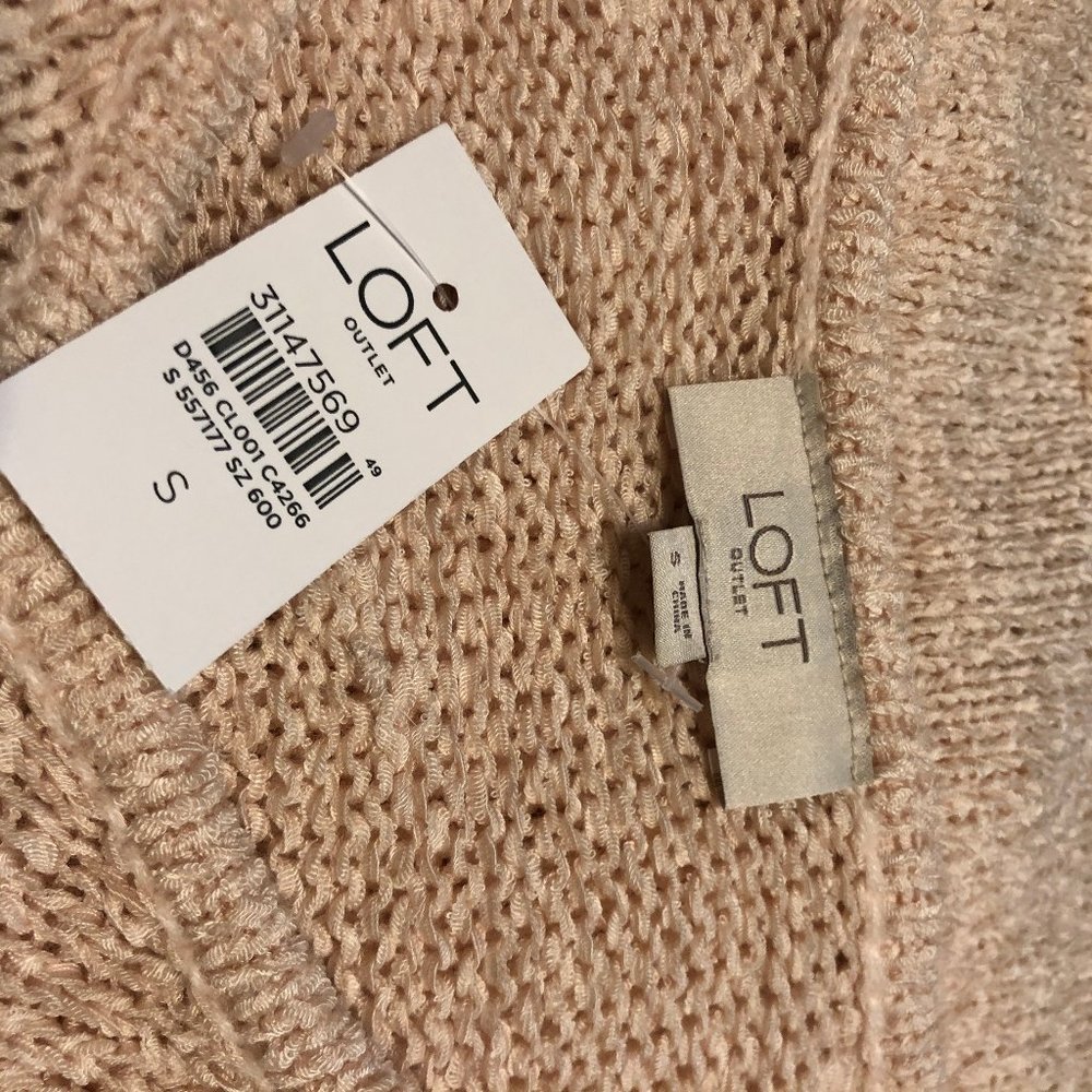 NWT Loft Small Peach High Low Sweater - Picture 5 of 5